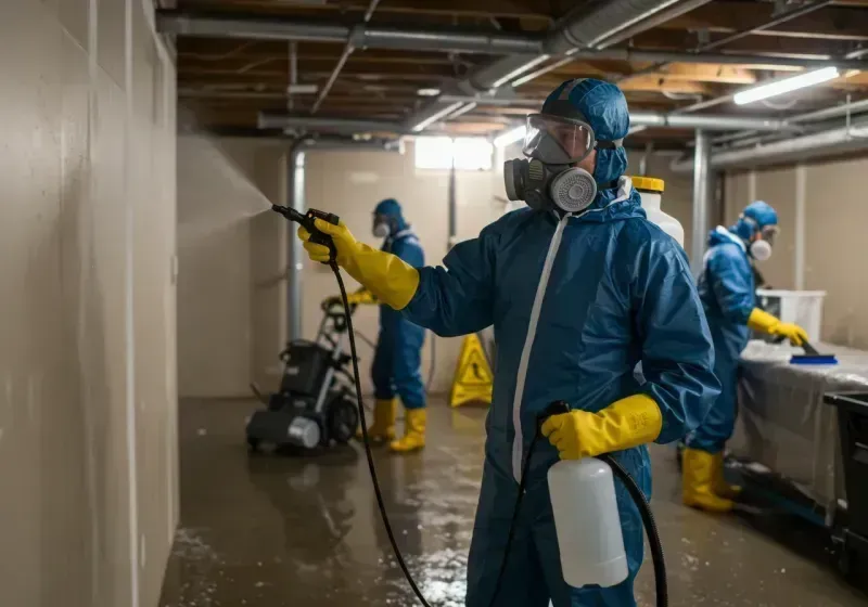 Basement Sanitization and Antimicrobial Treatment process in East Port Orchard, WA